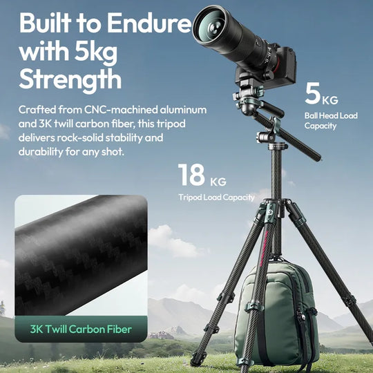Ulanzi JJ06 Glide GO Travel Tripod with strength features