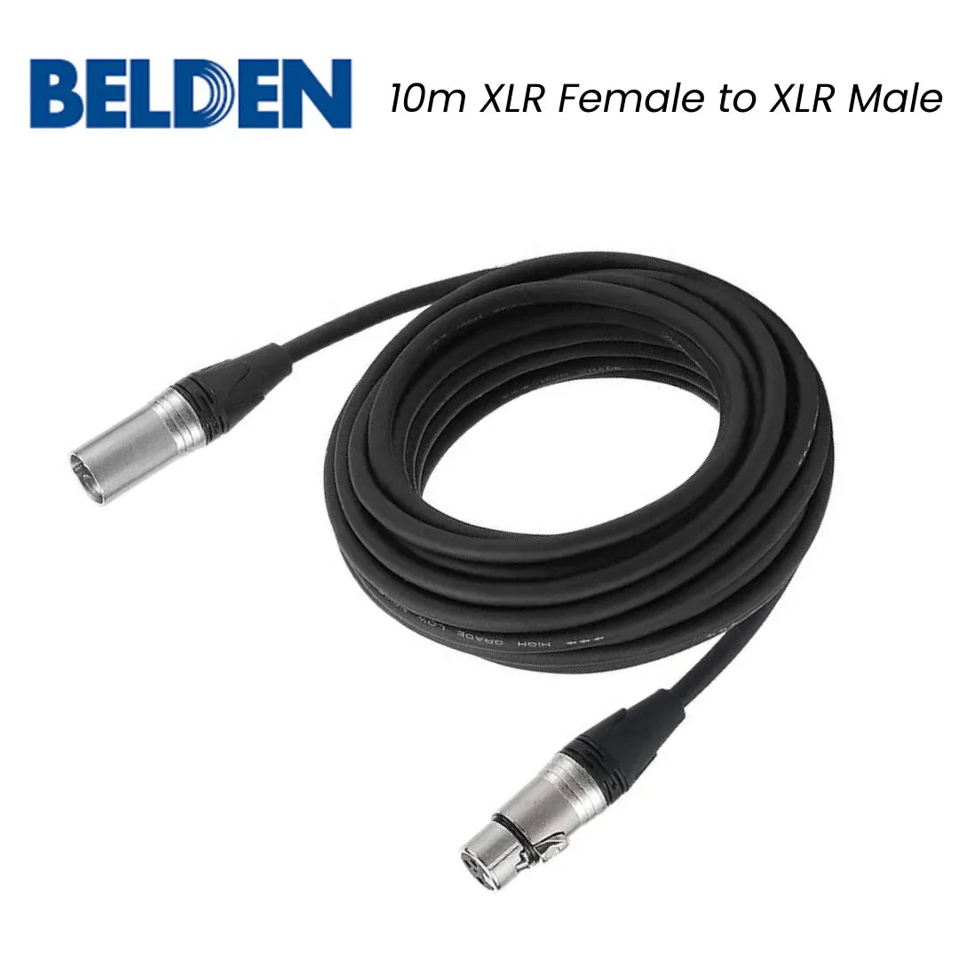 Belden Neutrik Audio Cable 10m XLR Female to XLR Male – Red Dot Photo