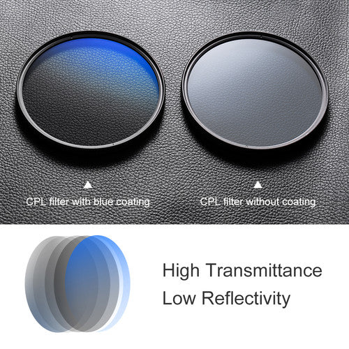K&F Concept CPL FILTER Circular Polarizing Filter Japan Optics Protection Filter Multi Coat Slim Frame