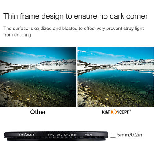 K&F Concept CPL FILTER Circular Polarizing Filter Japan Optics Protection Filter Multi Coat Slim Frame
