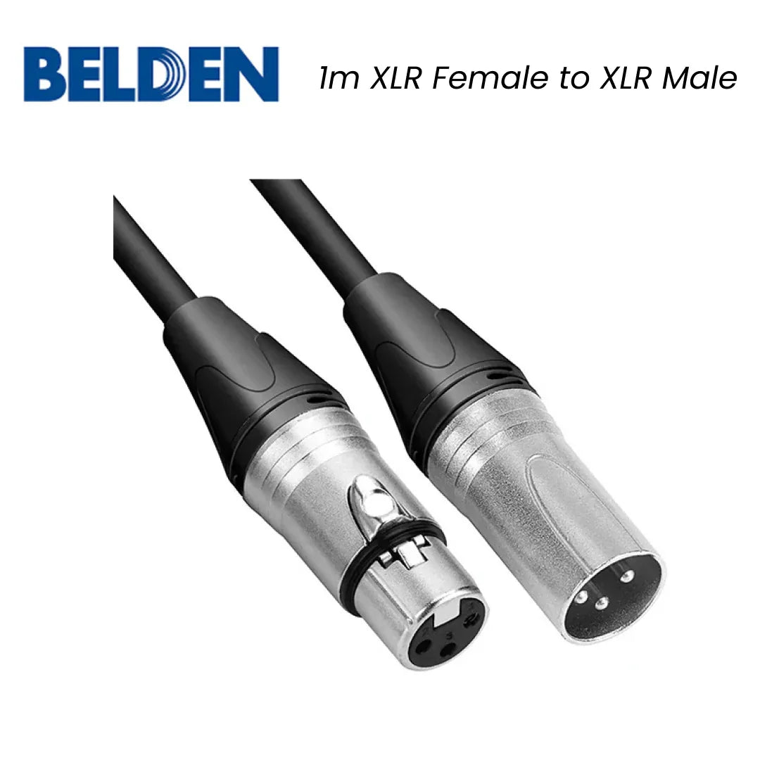 Belden Neutrik Audio Cable 1m XLR Female to XLR Male – Red Dot Photo