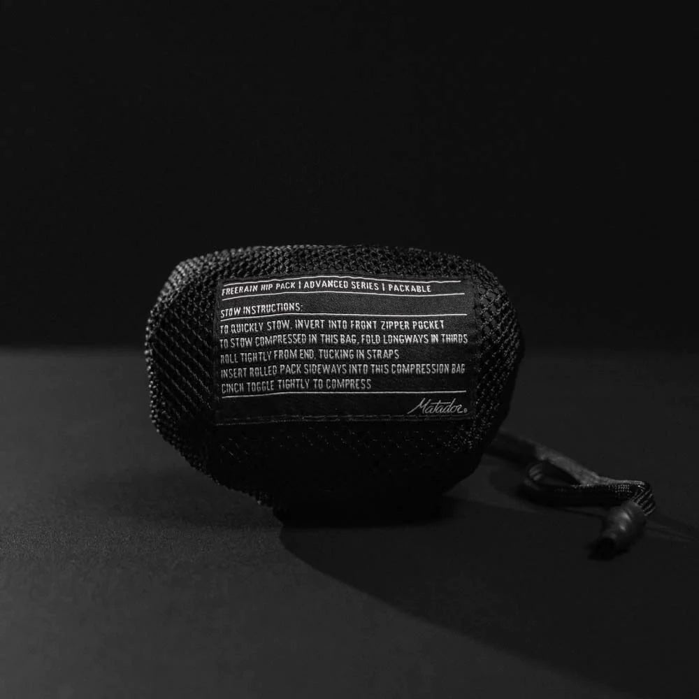 Hip pack pouch on black background