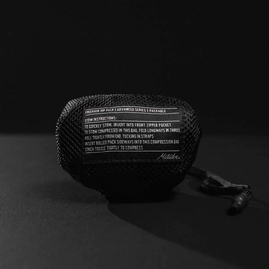 Hip pack pouch on black background