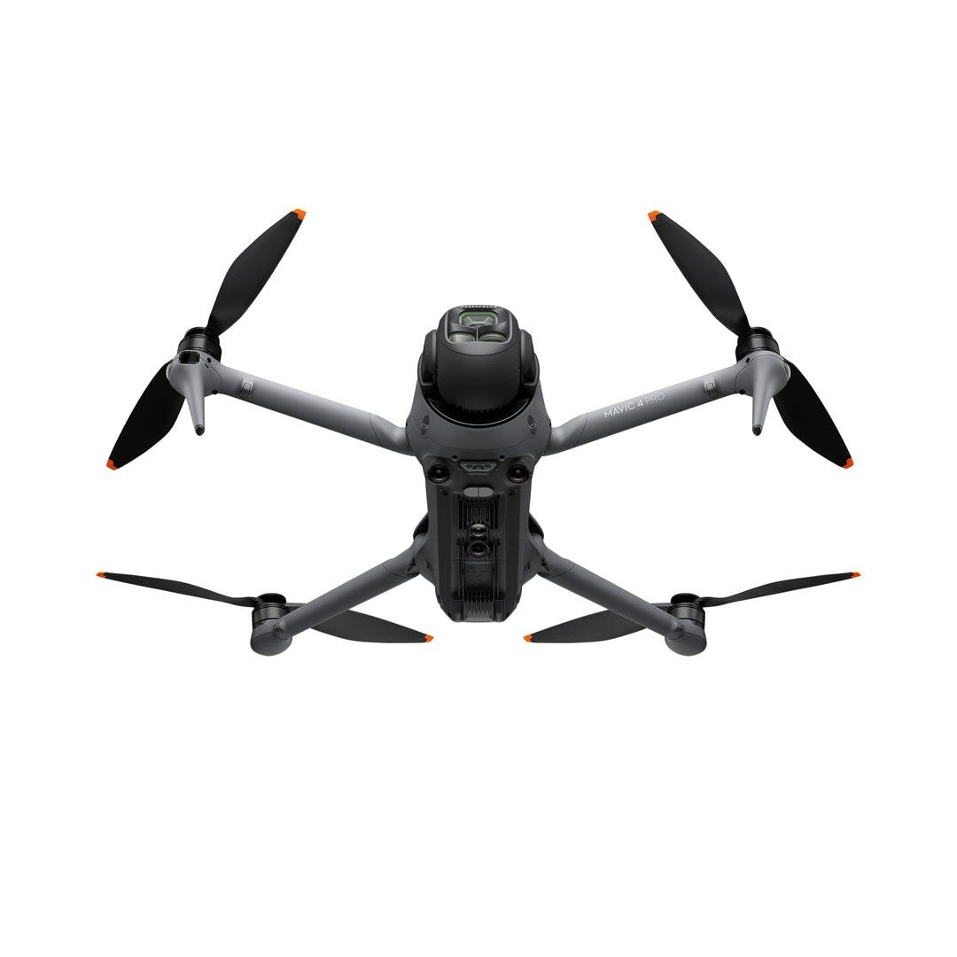 DJI Mavic 4 Pro drone with propellers on a white background