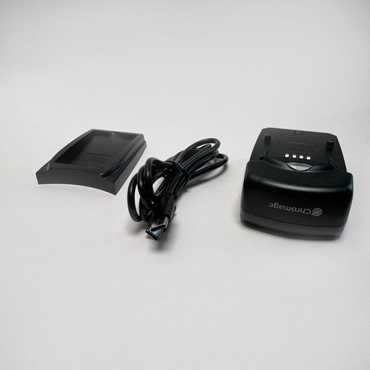 Chromage Single Camera Battery Charger For Canon, Nikon, Olympus, Fujifilm, Sony (Additional USB Output)