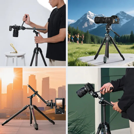 Ulanzi JJ06 Glide GO Travel Tripod used in different settings