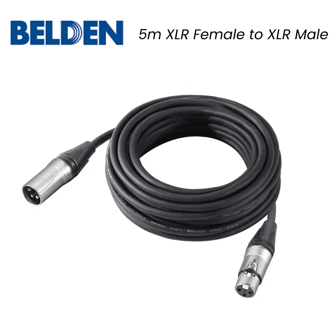 Belden Neutrik Audio Cable 5m XLR Female to XLR Male - Red Dot Photo