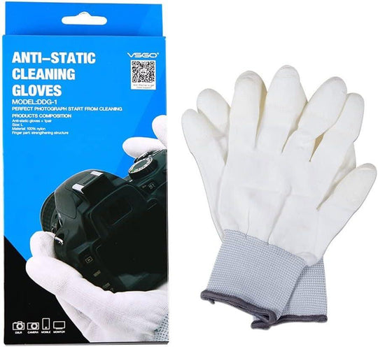 VSGO Anti-Static Cleaning Gloves DDG-1S (White) - Red Dot Photo