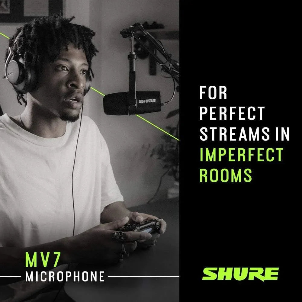 Shure MV7 USB/XLR all-rounder Podcast Musician Metal Microphone