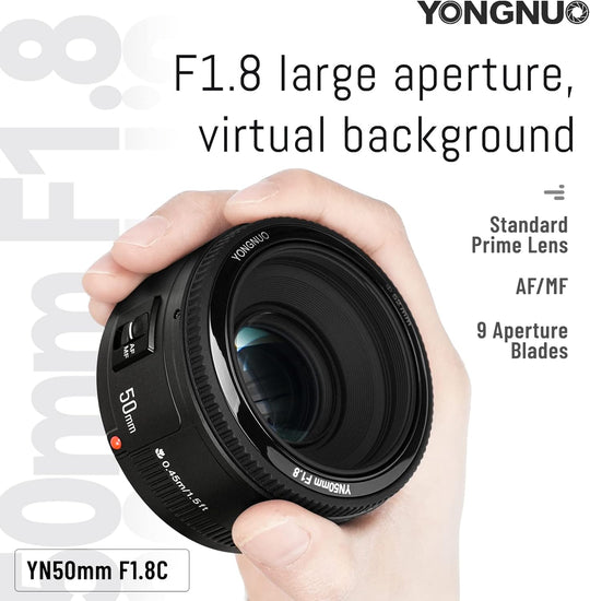 YongNuo 50mm f1.8 Lens For Canon EF-EFS mount