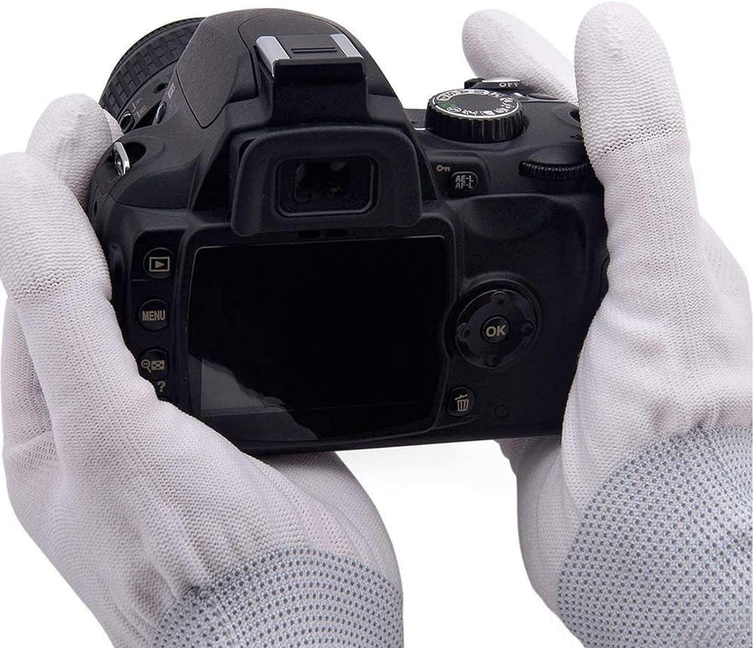 VSGO Anti-Static Cleaning Gloves DDG-1S (White) - Red Dot Photo