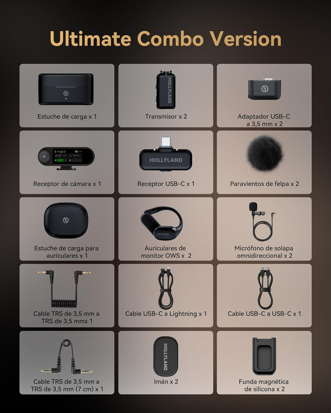 Ultimate combo version product set with various electronic components on a grid layout.