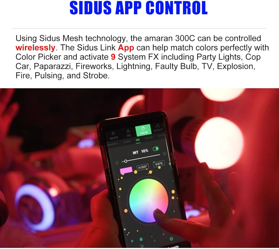 amaran 300c RGB LED Monolight (Grey, Dark Grey & White)