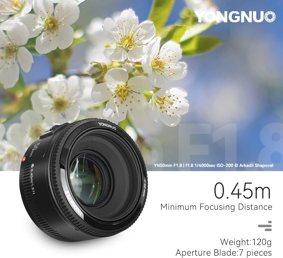 YongNuo 50mm f1.8 Lens For Canon EF-EFS mount