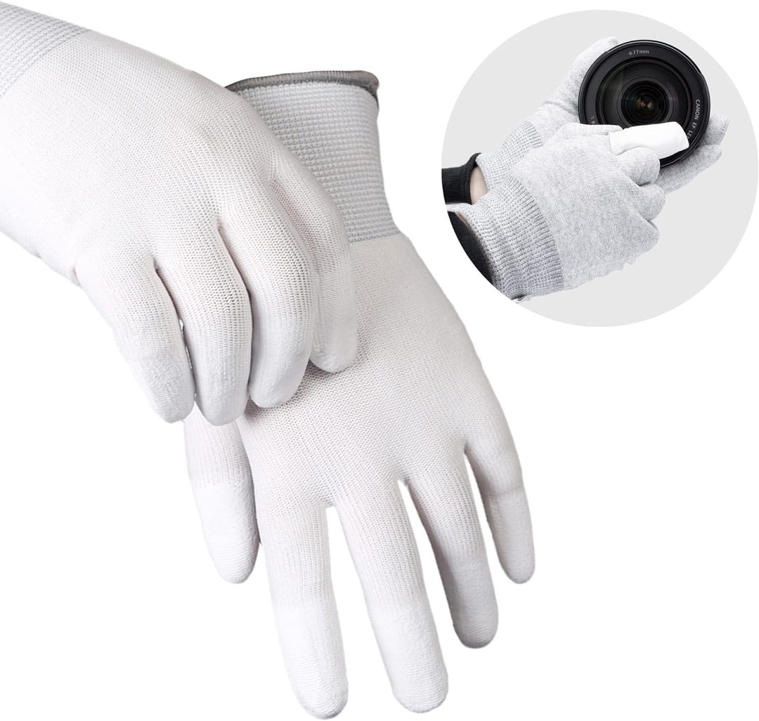 VSGO Anti-Static Cleaning Gloves DDG-1S (White) - Red Dot Photo