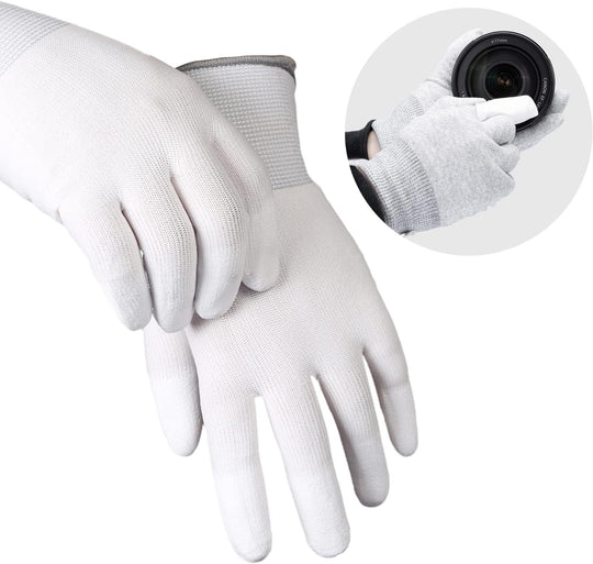 VSGO Anti-Static Cleaning Gloves DDG-1S (White) - Red Dot Photo