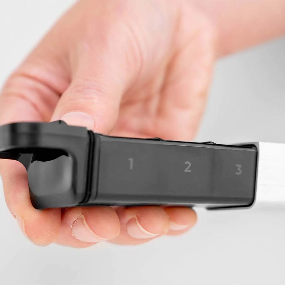 Close up view of numbered compartments