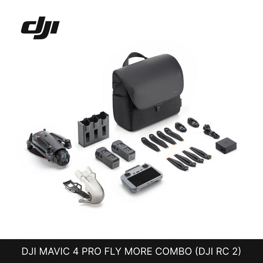 DJI Mavic 4 Pro Fly More Combo with accessories on a white background