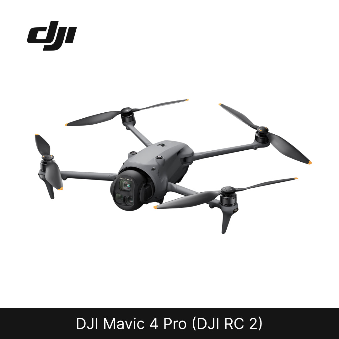 DJI Mavic 4 Pro drone on a white background with DJI logo.