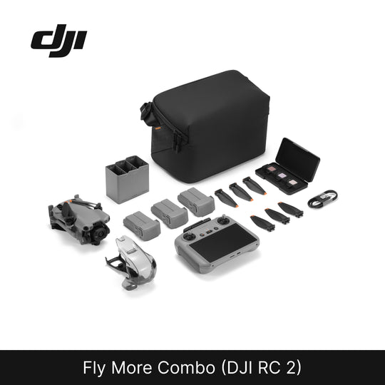 DJI Fly More Combo with RC 2 controller on a white background
