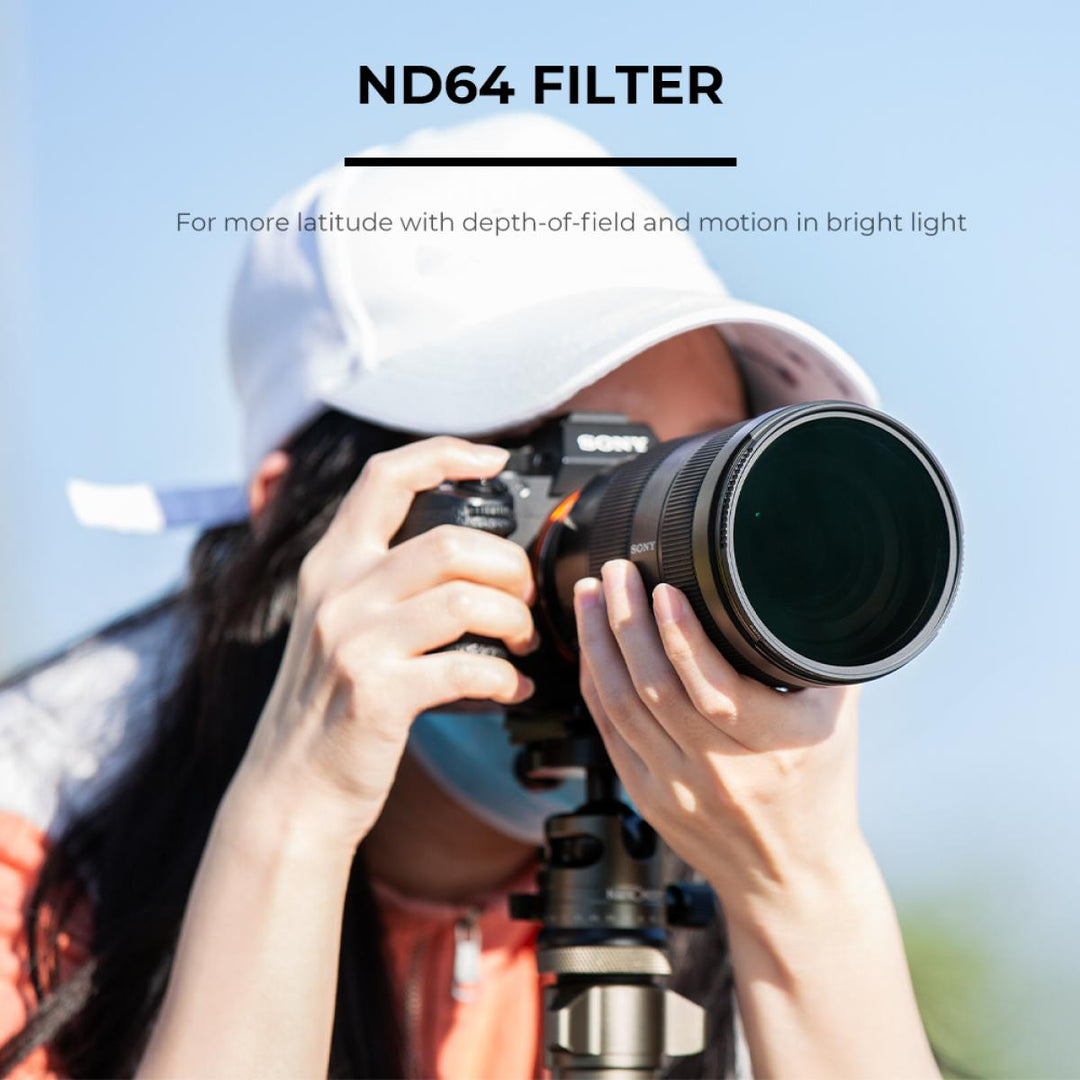 K&F Concept Nano-X Series ND Filter ND64 (6-Stops) Filter Fixed Neutral Density Filter