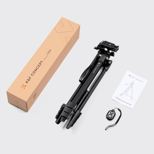 K&F Concept Aluminum Travel Tripod with Bluetooth Remote B174A1
