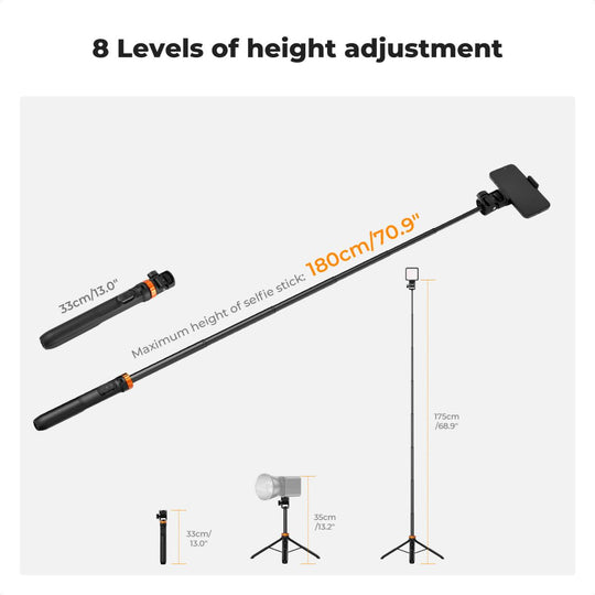 K&F Concept MS24 2 in 1 Selfie Stick Tripod