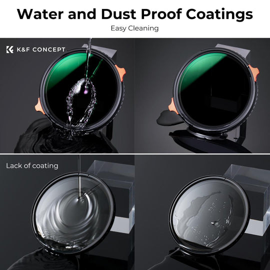 K&F Concept ND4-ND64 (2-6 Stop) Variable ND Filter and CPL Circular Polarizing Filter 2 in 1