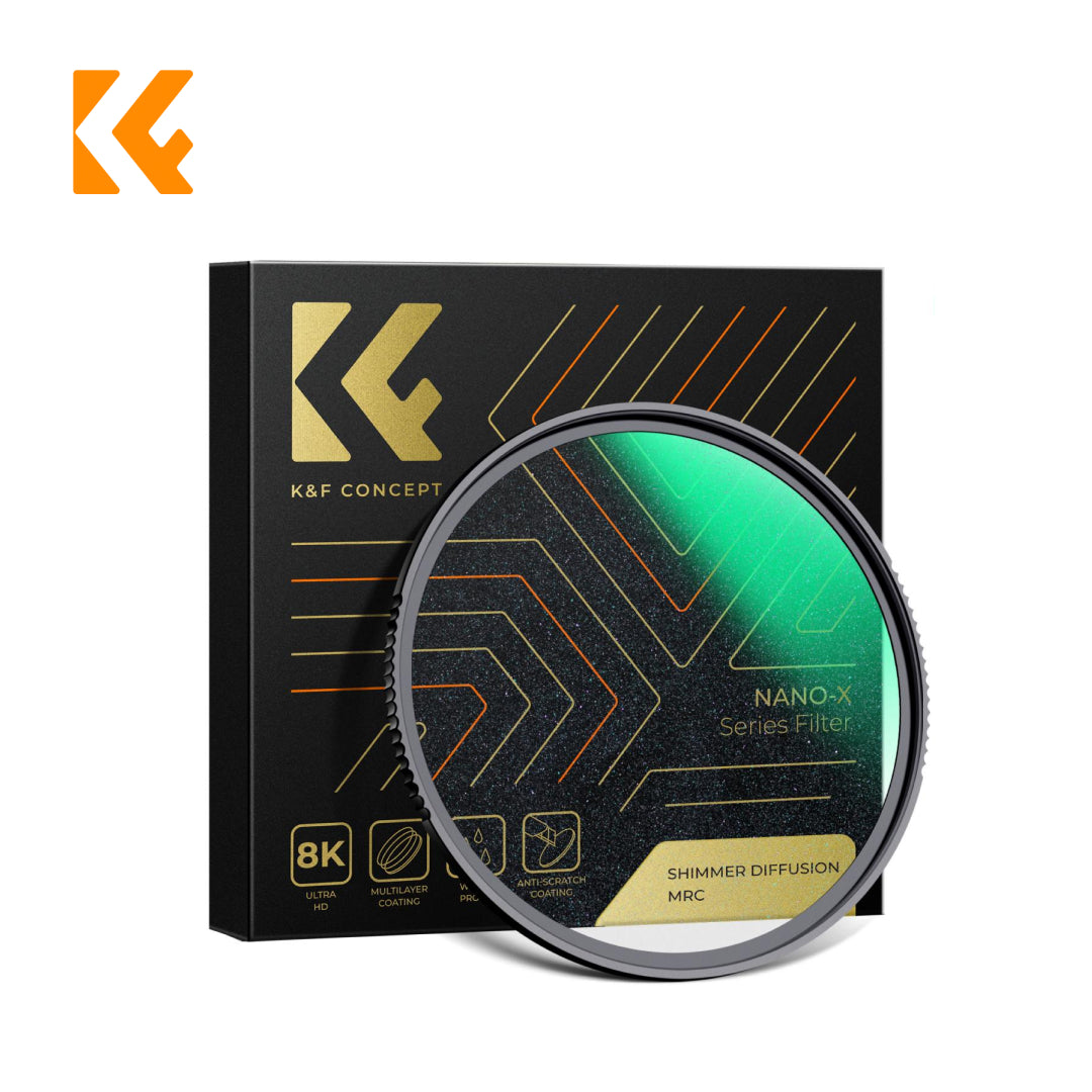 K&F Concept Shimmer Diffusion 1 Filter Optical Glass Glimmer Effect Filter Nano-X Series