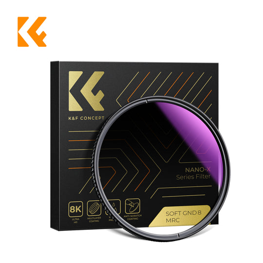 K&F Concept Nano-X Soft GND8 Filter (3 Stops) Lens Filter Soft Graduated Neutral Density Filter