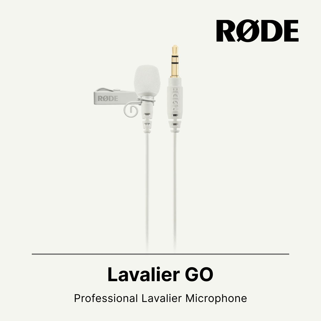 Rode Lavalier GO Omnidirectional Lavalier Microphone for Wireless GO Systems (White)