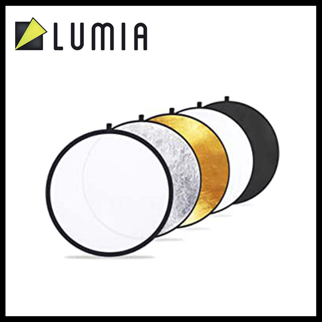 Lumia 5-in-1 Portable Screen (Reflector) Photo Reflector Collapsible - Translucent, Silver, Gold, White and Black