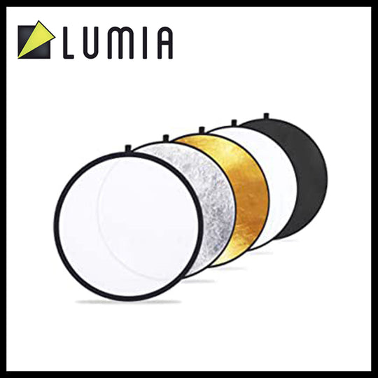 Lumia 5-in-1 Portable Screen (Reflector) Photo Reflector Collapsible - Translucent, Silver, Gold, White and Black