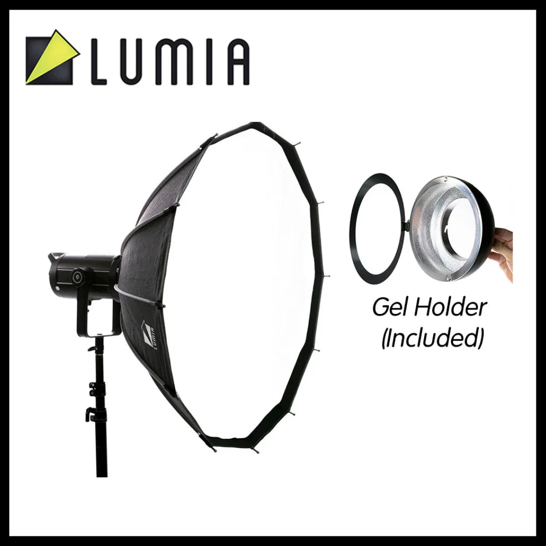 Lumia Quick-Setup Softbox with Grid 65cm, 85cm, 105cm (Similar to Aputure Light Dome II) Compatible with Godox and Aputure - Red Dot Photo