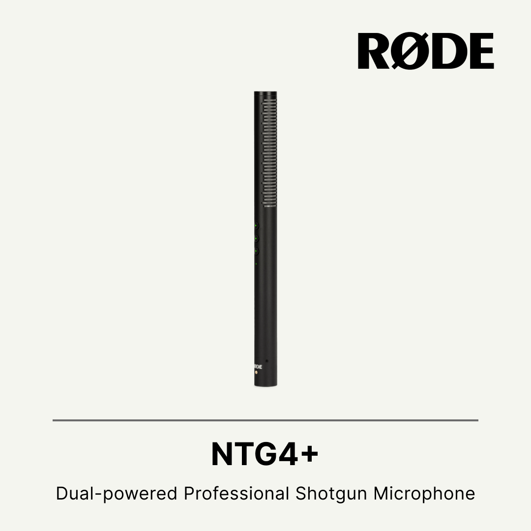Rode NTG4+ Shotgun Microphone with Digital Switches and Built-In Rechargeable Battery