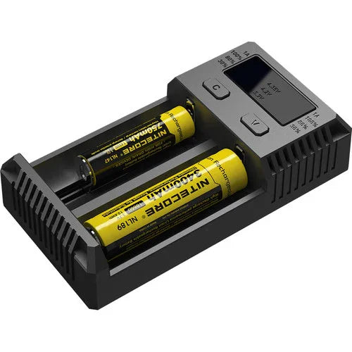 Nitecore NEW i2 2 cell Battery Charger for 18650 / AA / AAA / C / D Batteries - Red Dot Photo
