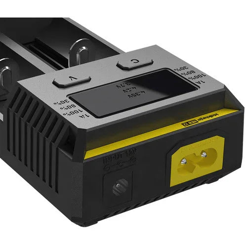 Nitecore NEW i2 2 cell Battery Charger for 18650 / AA / AAA / C / D Batteries - Red Dot Photo