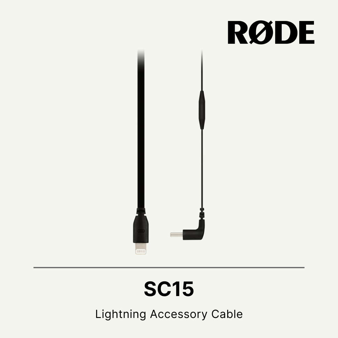 Rode SC15 Lightning Accessory Cable USB C to Lightning for Videomic NTG and Rode USB Mini