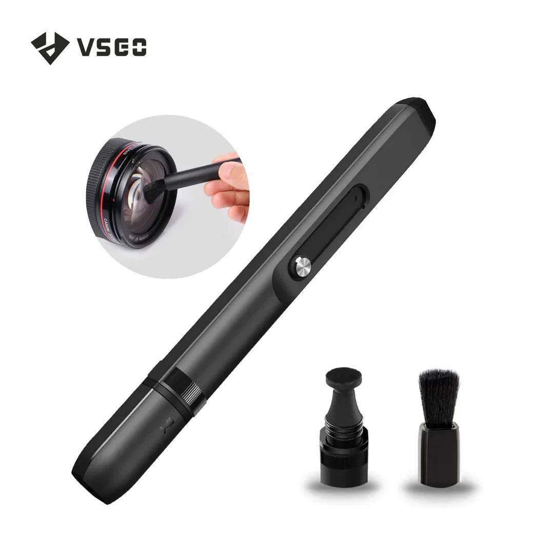VSGO V-P01E Professional Lens Cleaning Pen Lens Brush V-P01E for Digital Camera Cleaning - Red Dot Photo