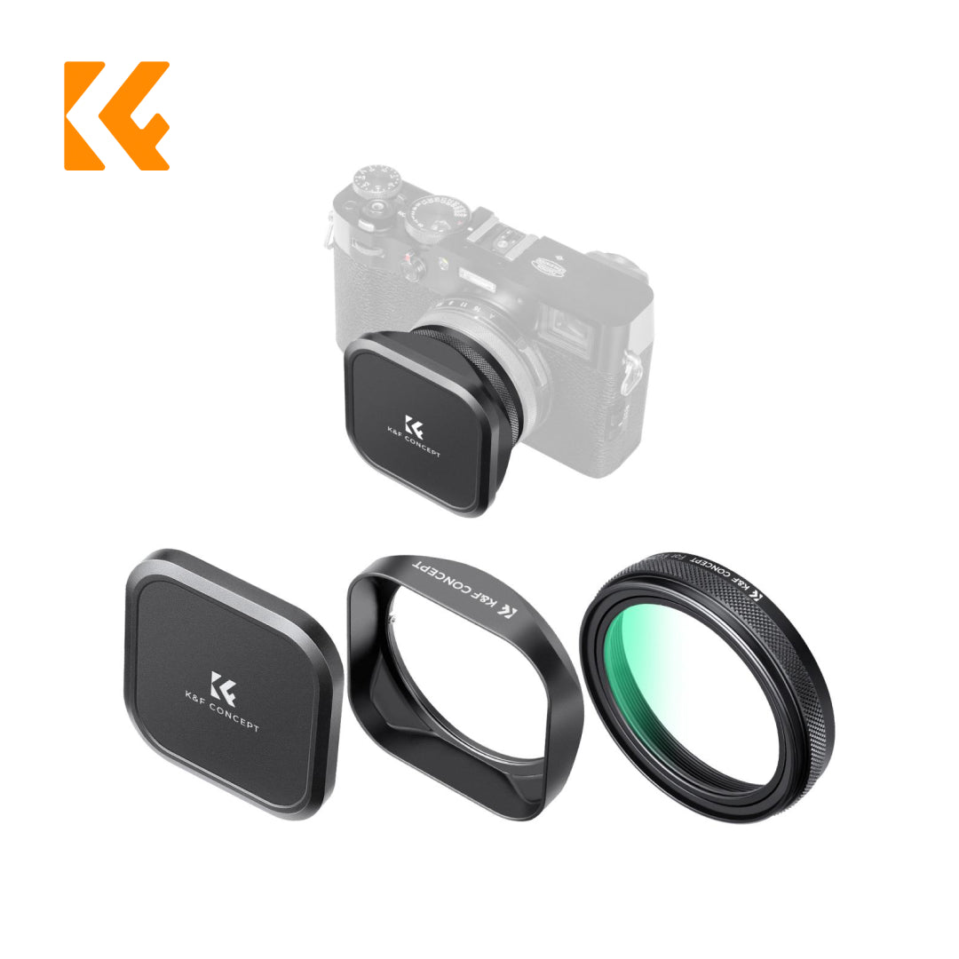K&F Concept x100vi Lens UV filter with sunshade, lens cap and three piece set