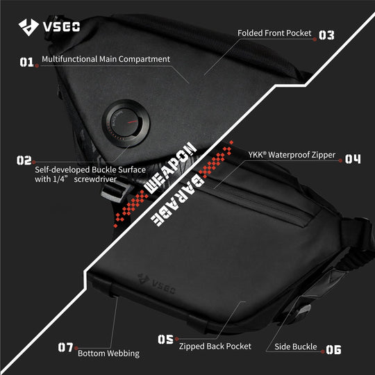VSGO V-BP05L Black Snipe Camera Daily Shoulder Bag 4L