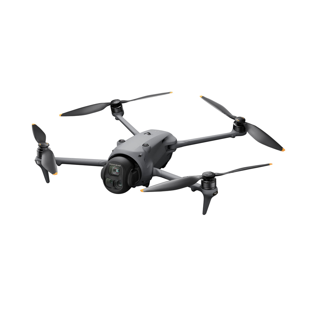 DJI Mavic 4 Pro drone with four propellers on a white background