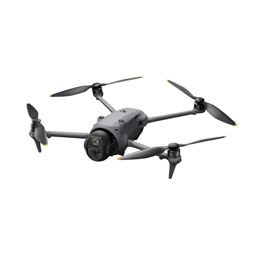 DJI Mavic 4 Pro drone with four propellers on a white background
