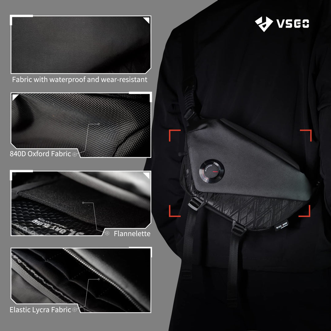 VSGO V-BP05L Black Snipe Camera Daily Shoulder Bag 4L