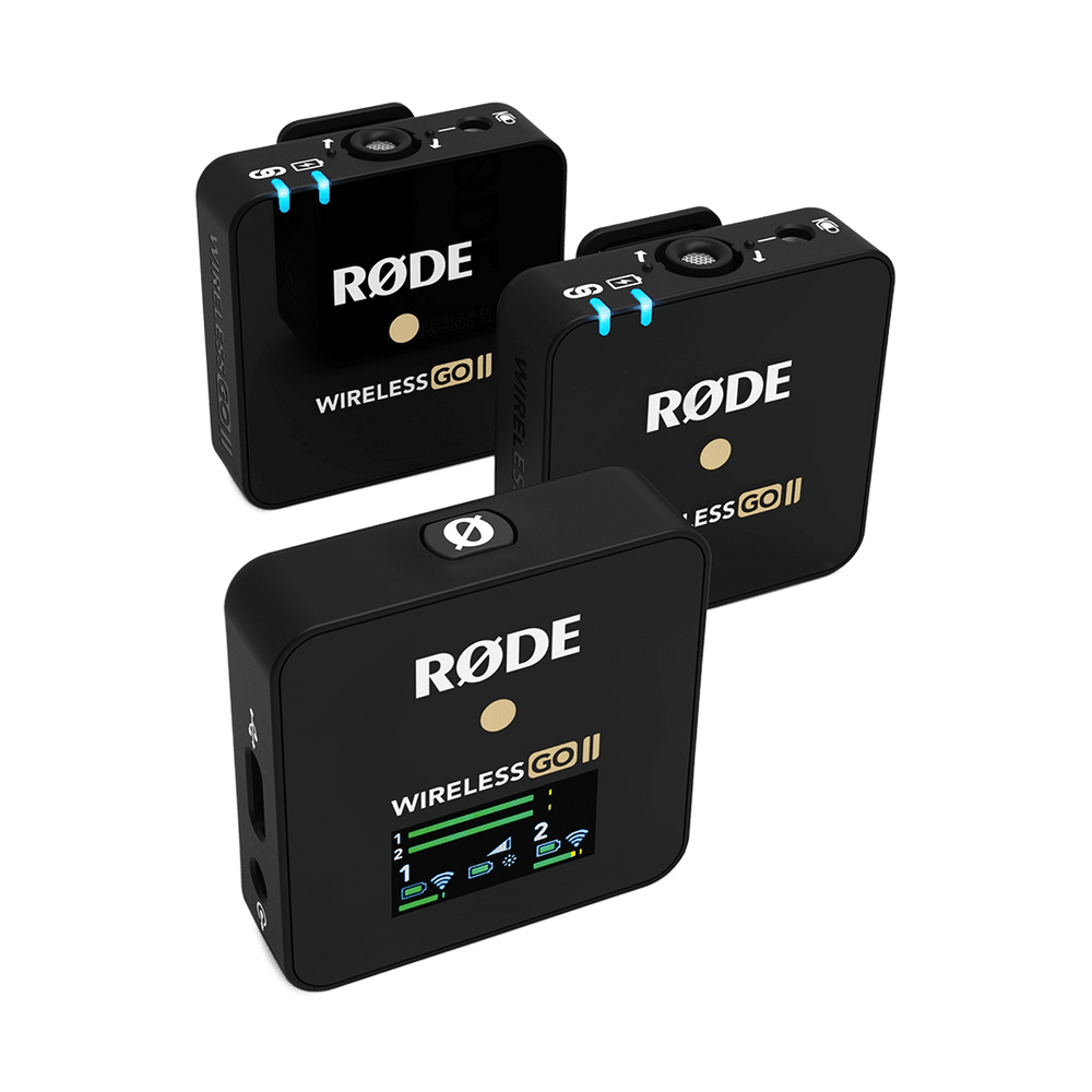 Rode Wireless GO II 2 Person Compact Digital Wireless Microphone System Recorder 2.4 GHz, Black