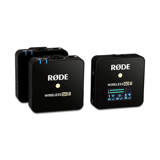 Rode Wireless GO II 2 Person Compact Digital Wireless Microphone System Recorder 2.4 GHz, Black