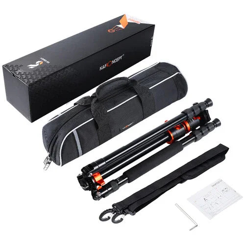 K&F Concept SA254T2 Lightweight Aluminum Compact Tripod - Red Dot Photo