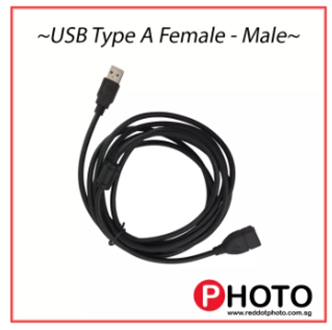 USB Type A female to USB Type A male extension cable 3 meters