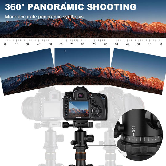 K&F TM2324 II Foldable Lightweight Aluminum Tripod