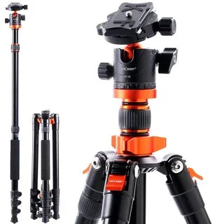 K&F Concept SA254T2 Lightweight Aluminum Compact Tripod - Red Dot Photo